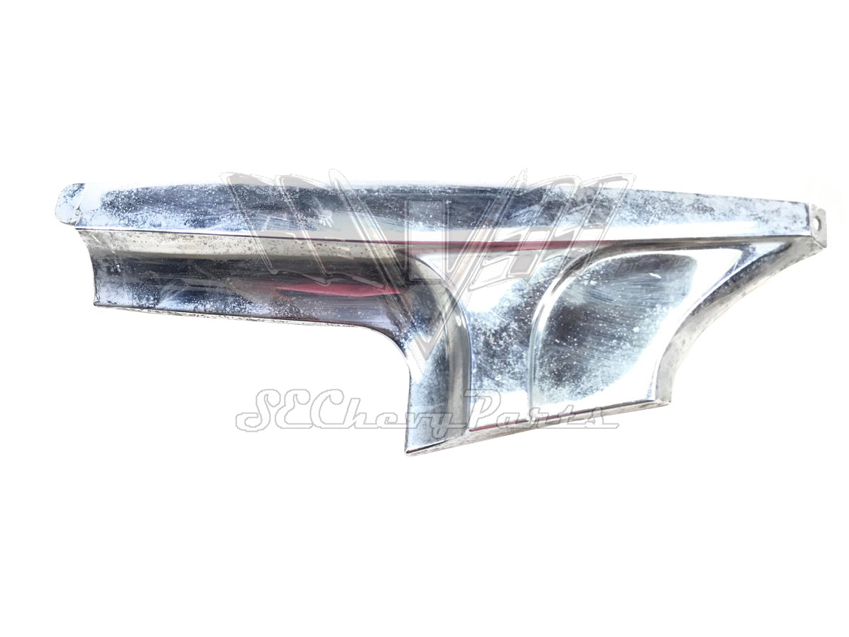 1964-1967 Chevy El Camino Rear Window Upper Reveal & Bed Corner Moldings USED