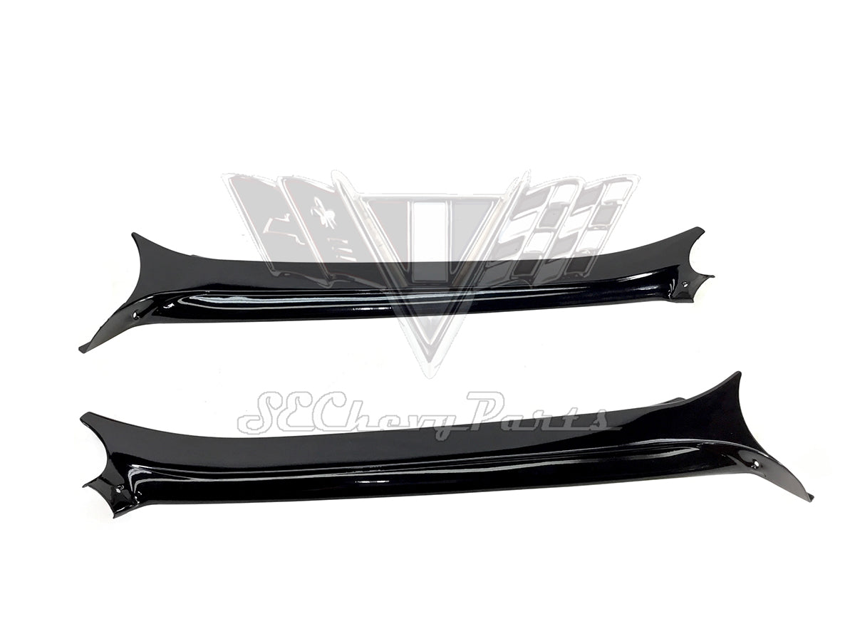 1963-1964 Chevy Impala Sedan A-Pillar Vertical Painted Garnish Molding PAIR