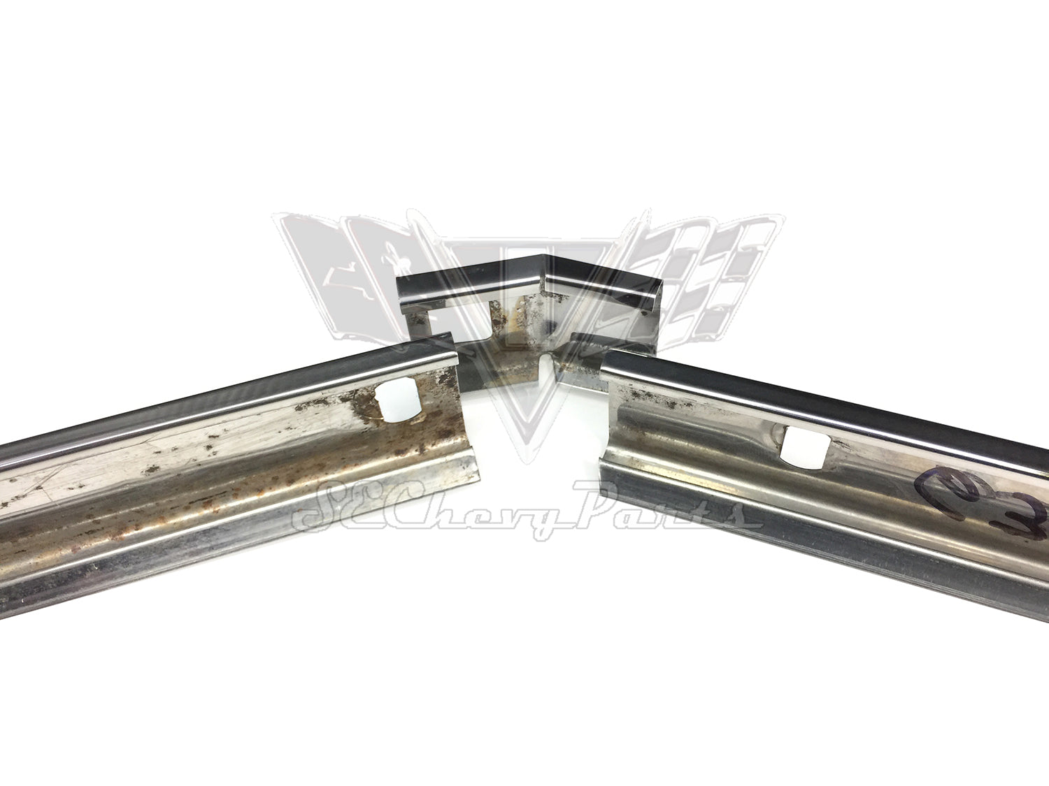 1963-1964 Chevy Impala 4-door Hardtop Roof Drip Rail Weatherstrip Molding RIGHT REAR SHOW