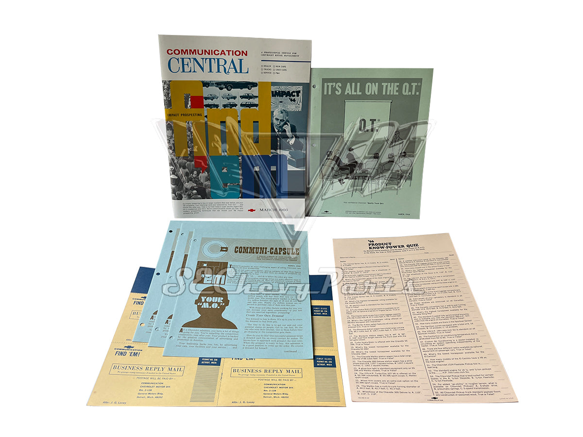 1966 Chevrolet Communications Dealer Training Kit: Films, Records, Brochures