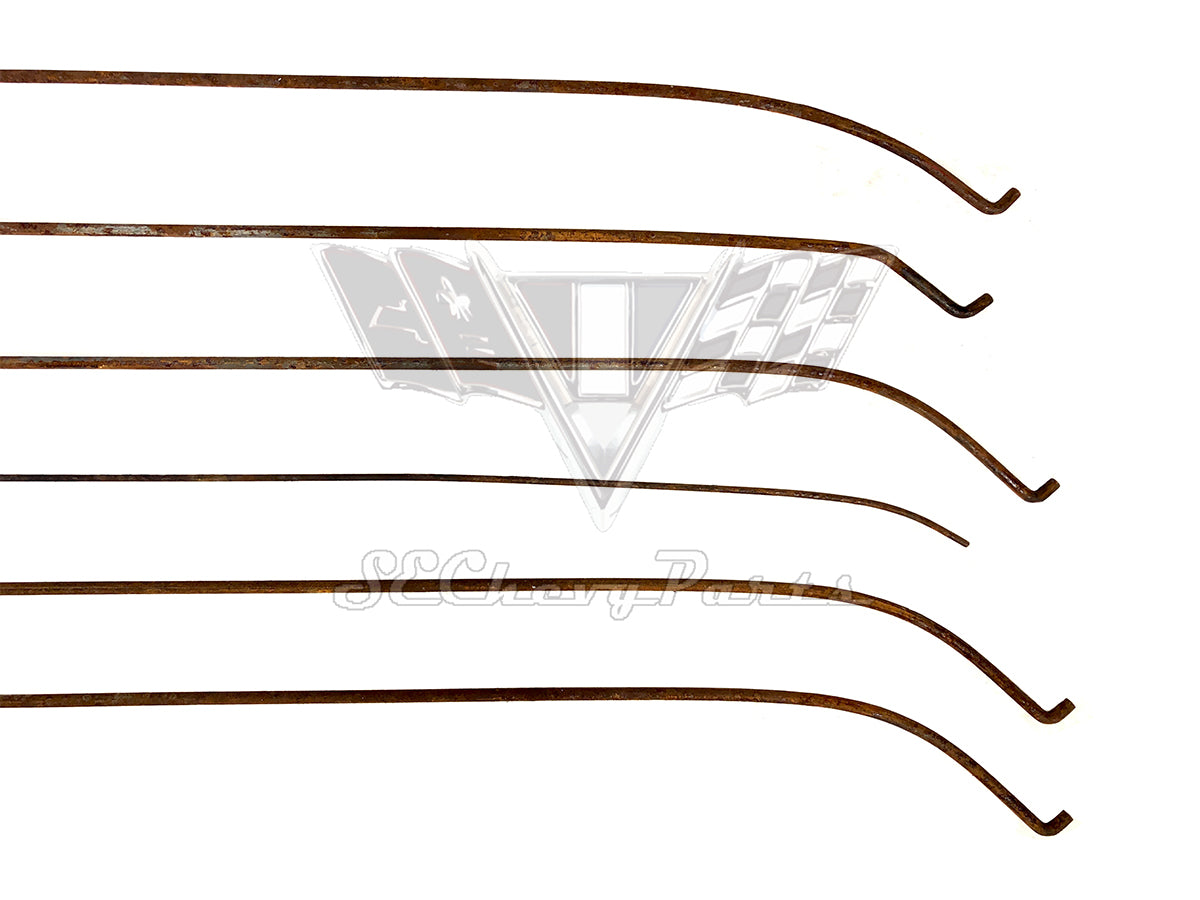 1963-1964 Chevy Impala 2-Door Hardtop Headliner Bow Retaining Rods SET USED