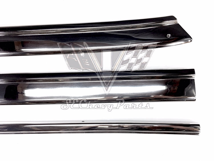 1959-1960 Chevy El Camino Bed Top Stainless Molding Complete Set POLISHED