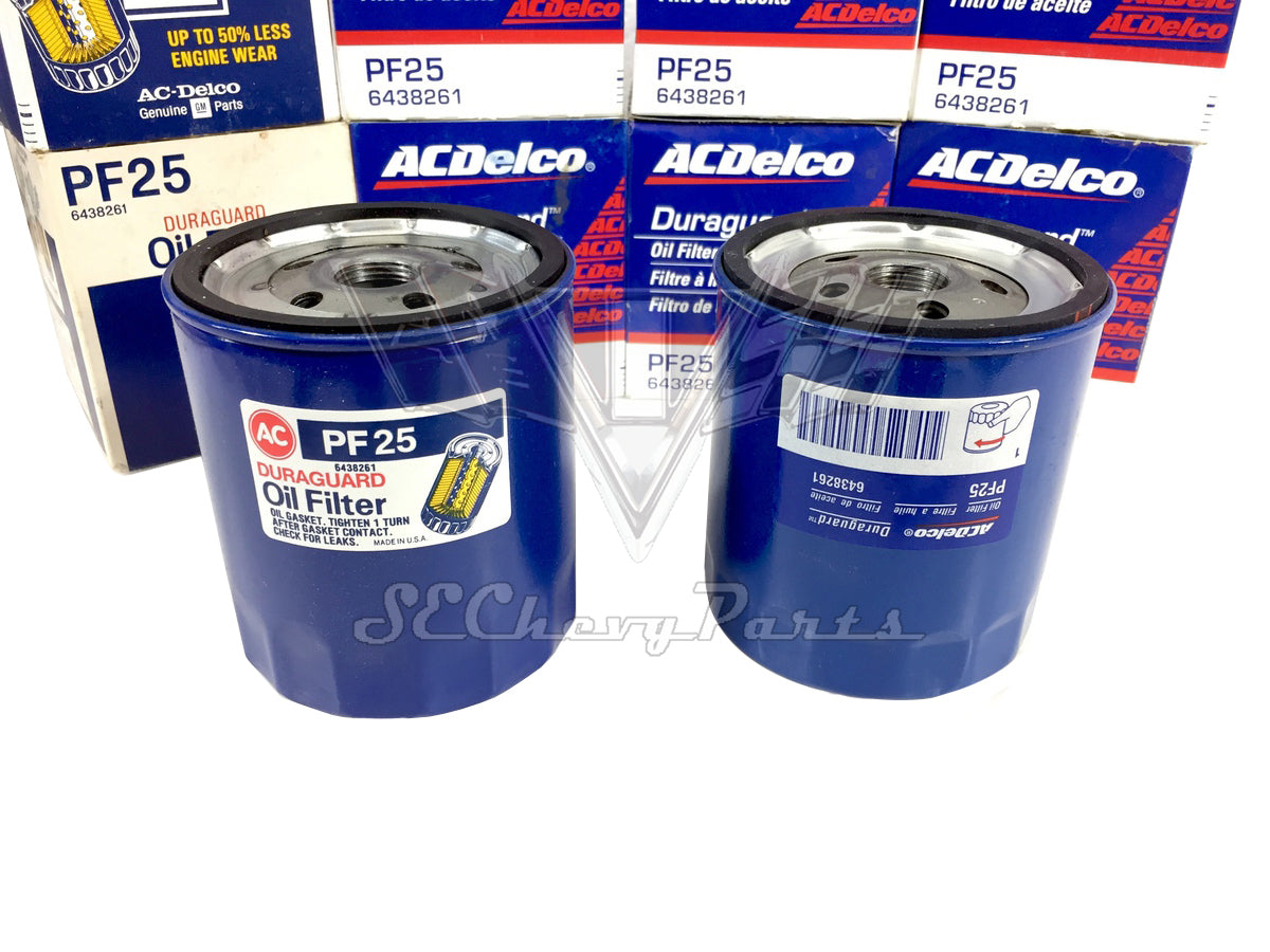 1968-1986 Chevy ACDelco PF25 Oil Filter V8 Small Block Case of 8