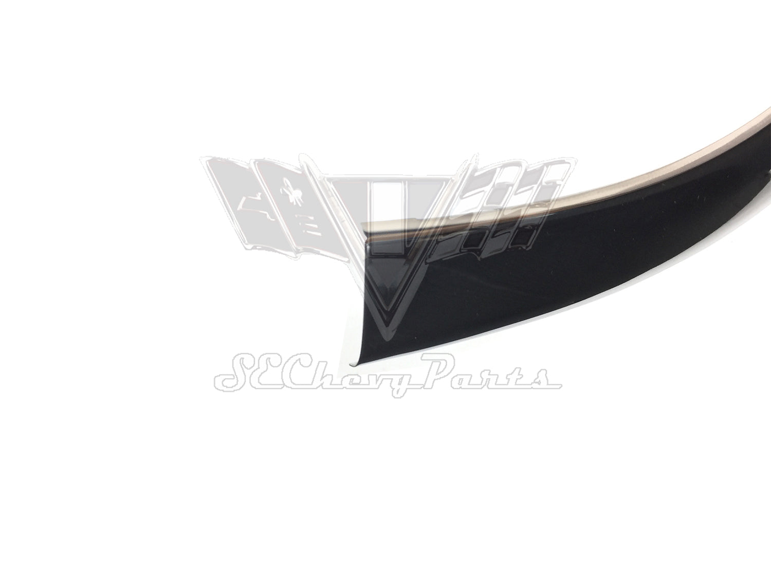 1959-1960 Chevy Impala 4-Door Sedan RIGHT Rear Corner Back Glass Window Reveal Molding SHOW