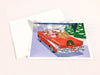 1957 Chevy Merry Christmas Santa Greeting Card, Set of 20